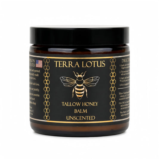 Terra Lotus - Organic Grass-Fed Beef Tallow Balm with Raw Honey